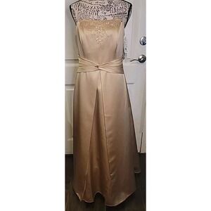 David's Bridal Dress Size 8 Women's‎ Formal Eveningwear Gold NWT $165